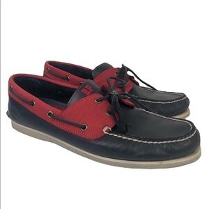 Timberland Red White Blue Custom Boat Shoes